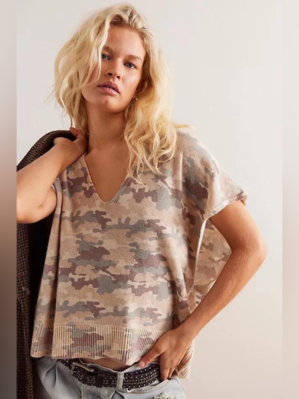 Free People We The Free Sage Camo Vest